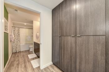 Bathroom with cabinets